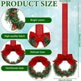 thumbnail image 2 of 5" Mini Christmas Wreaths 3 Pack for Kitchen Cabinet,Small Xmas Wreath Decoration,Artificial Wreath with Ribbon Bows and Berries,Farmhouse Hanging Decor for Window Wall and Front Door, 2 of 2