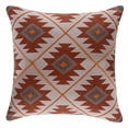 thumbnail image 2 of Harlow Hill 20" x 20" Rust/Off-White Geometric Cotton Adult Decorative Throw Pillow Cover, 2 of 8
