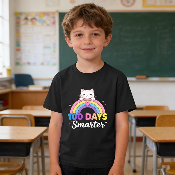 Blusas y camisas de manga corta con cuello redondo para niños y niñas, camisetas gráficas de manga corta, blusas con estampados bonitos para la temporada escolar.
