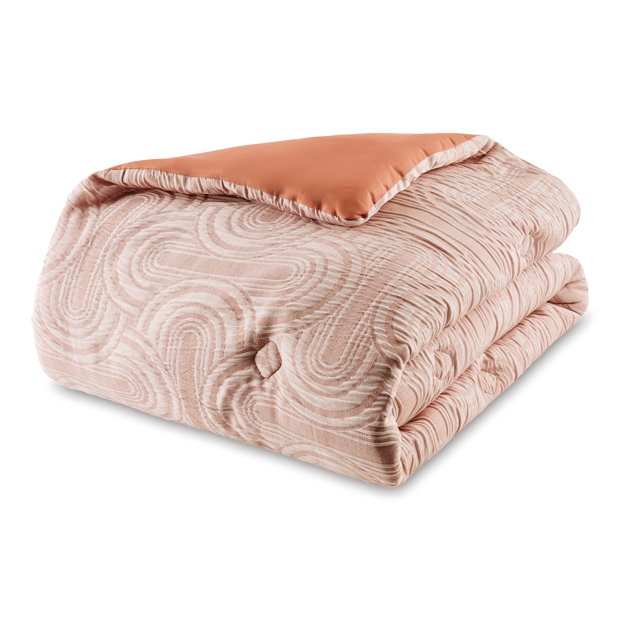 Mainstays All in One Reversible Comforter and Sheet set- 11 Piece, Queen, Pink Arch