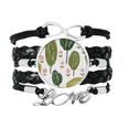 thumbnail image 1 of Tree s Art Pattern Bracelet Love Accessory Twisted Leather Knitting Rope Wristband, 1 of 3