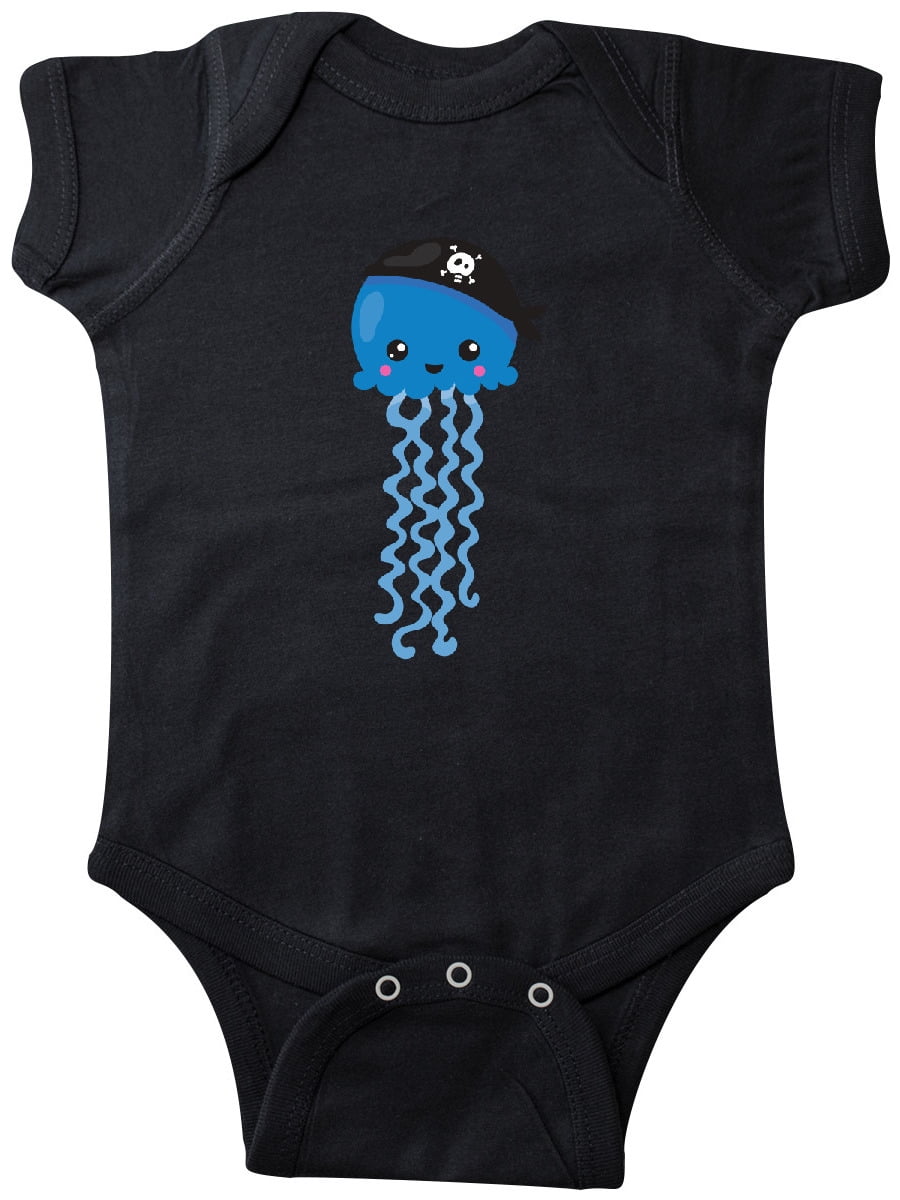 INKtastic Blue Jellyfish With Pirate Hat, Pirate Jellyfish Infant