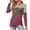 Burgundy, variant on IROINNID On Sale Polyester Long Sleeve T Shirt for Women Cotton Shirts for Women Comfortable Summer Blouse Round Neck Printing Tops T-Shirt,Dark Gray