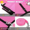 thumbnail image 4 of Bunny Rabbit Harness Leash for Walking, Adjustable Cat Rabbit Vest Buckle Breathable Mesh Vest for Kitten Guinea Pig Small Pets, 4 of 7