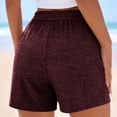 thumbnail image 7 of CQONEPT Flowy Summer Shorts for Women High Waisted Wide Leg Knitted Wide Leg Soft Pajama Shorts Vacation Outfits Wine M, 7 of 7