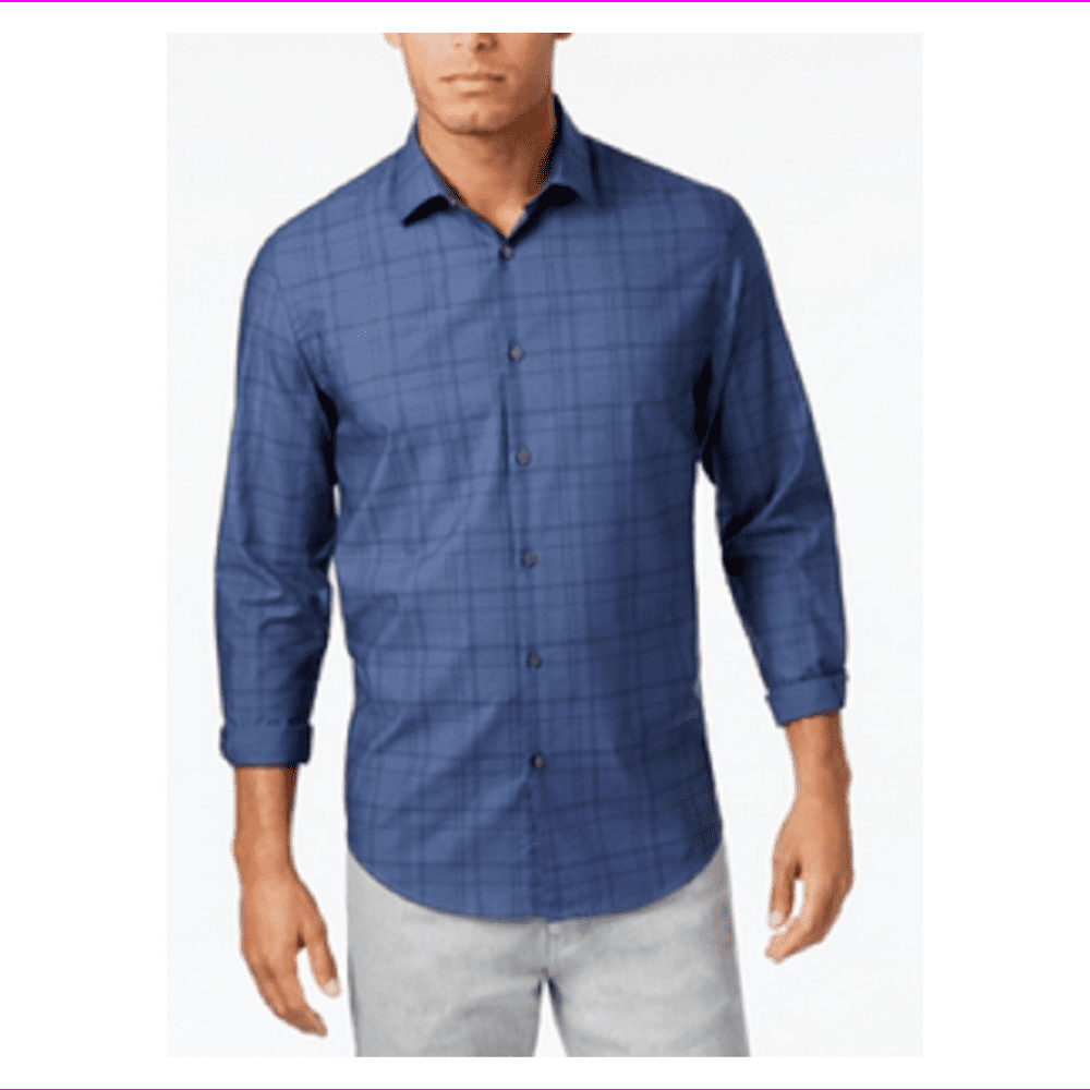 Alfani Alfani Blue Jeans Shirt Long Sleeve Size L NWT Movaz