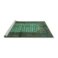 thumbnail image 2 of Ahgly Company Machine Washable Indoor Rectangle Persian Turquoise Blue Traditional Area Rugs, 2' x 3', 2 of 4