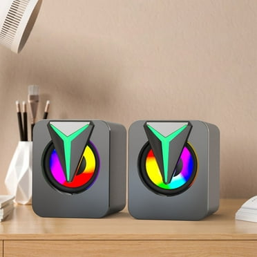 Clearance！Smart Appliances RGB Dazzling Active Mini Small Desktop Speaker Stereo Desktop Computer Laptop Small Speaker