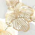 thumbnail image 2 of Home Decor Golden Flowers & Leaves Wall Mounted Metal Art Wall Sculpture, 2 of 12
