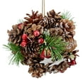thumbnail image 3 of Northlight Pine Cones, Stars and Berries Hanging Christmas Ornament - 6", 3 of 5