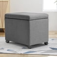 thumbnail image 2 of Fabric Ottoman with File Storage Function / Mobile and Unobtrusive in Small Areas, 2 of 2