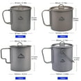 thumbnail image 4 of Camping Mug Titanium Cup Tourist Tableware Picnic Utensils Outdoor Kitchen Equipment Travel Cooking set Cookware Hiking Titanium Cup 250ML, 4 of 6