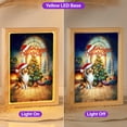 thumbnail image 2 of Merry Christmas Collie Santa Hat Xmas Tree Winter Holiday Acrylic Plaque with Wood Photo Frame Box Collie Dog Lover Gifts Idea Light Box - 01013, 2 of 5