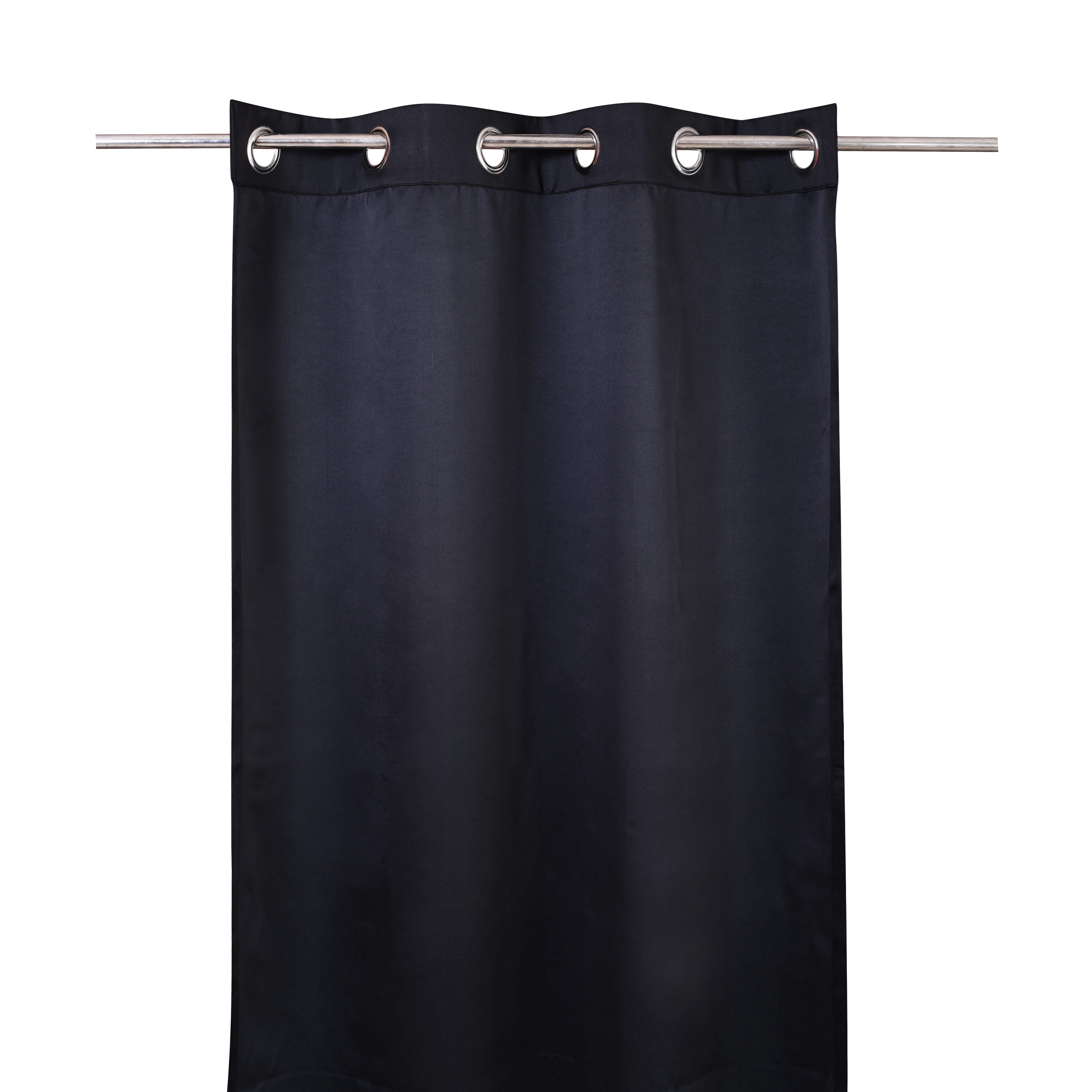 Triangle Weavers Windows Blackout Curtains 100% Polyester, Set of 2, Black color, 38"W x 45"L