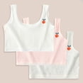 thumbnail image 3 of WMTBSRSW Soft Cotton Training Bras for Teens Girls Seamless Light Bralette Cute Grahpic U Neck Sports Crop Tank Tops for Age 7-12 Years 3 Pack, 3 of 9