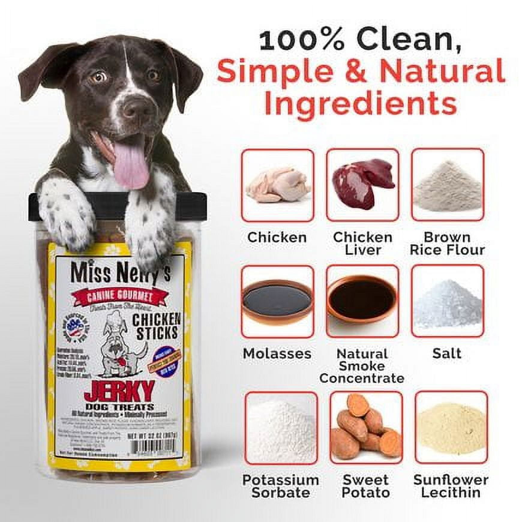Miss Nelly's Canine Gourmet Chicken Jerky Treats for Dogs, 2 lb. Bag