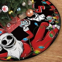 Satmonnus Nightmare Before Christmas Christmas Tree Skirt, 48'' Fun Christmas Tree Ornament, Great Christmas Decorations for Home Party Indoor Outdoor Decor Merry Christmas Decorations for Home