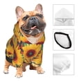 thumbnail image 3 of Gaeub Diamond Bohemian Sunflower Dog Hoodie Sweatshirts Warm Dog Clothes for Small Dogs,Puppy and Cat Costume-Medium, 3 of 7