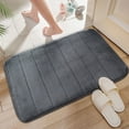 thumbnail image 4 of Alfombra de vellón de coral para el hogar, alfombra gruesa absorbente de agua para baño, alfombra de puerta de color sólido para dormitorio, sala de estar, alfombra antideslizante para puerta, 4 of 5