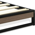 thumbnail image 4 of East West Furniture Wilson Metal and Wood Queen Bed Frame in Black/Brown, 4 of 6