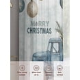 thumbnail image 5 of Blue Truck Christmas Sheer Curtains 45 Inch Length 2 Panels Set, Xmas Balls Snowflake Vintage Voile Window Treatment Rod Pocket Small Kitchen Curtains Drapes for Bedroom 52"x45"x2, 5 of 7