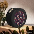 thumbnail image 6 of Naloa Roses Skulls Round Jewelry Box, Travel Jewelry Organizer, 3.9 x 3.9 x 2in Jewelry Storage Box for Women-Black, 6 of 7