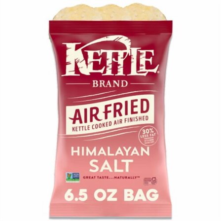 2X - Kettle Brand Himalayan Salt Air Fried Kettle Potato Chips-6.5 oz