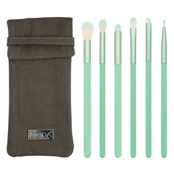 Moda Brush Renew Eye 7pc Set, Includes Eye Contour, Crease, and Shadow Makeup Brushes