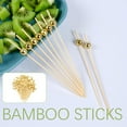 thumbnail image 4 of 25/100*Bamboo Fruit Sticks Fruit Salad Snack Fork Cocktail Toothpick Buffet New, 4 of 6