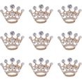 thumbnail image 1 of KAIYANG Broche de aleación de moda con forma de corona y diamantes de imitación, accesorio de ropa (dorado), 12 unidades, 1 of 5
