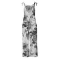 thumbnail image 4 of Kmdttou 2025 New Women Fashion Plus Size Print Sleeveless Two Pocket Casual Overalls Jumpsuit Jumpsuit Pants,S-5XL, 4 of 5