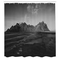 thumbnail image 2 of Ambesonne Mountain Shower Curtain, Mount Vestrahorn Print, 69"Wx75"L, Dark Grey Mauve Taupe, 2 of 4