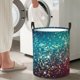 thumbnail image 5 of Fotbe Colorful Rainbow Glitter Cesto de Ropa con Asas, Cesto Impermeable de Gran Capacidad, Bolsa de Lavado para Dormitorio, Cesto de Ropa con Ruedas y Asas-Medium, 5 of 6