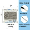 thumbnail image 3 of Griffin Nylon Bead Cord Perlseide – Grey Color – Size 16 (1.05mm) – 2 Meters per Card – Stainless Steel Needle Attached – for Knotting Pearls, Gemstones, Crystals and Beads, 3 of 5