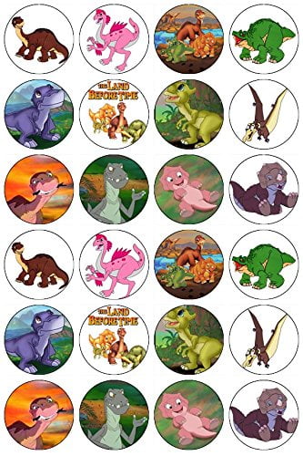 24 The Land Before Time Dinosaurs Edible Frosting Paper Cupcake or Cookie Toppers ABPID04657