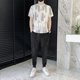 thumbnail image 4 of Conjuntos de pantalones y camisetas de gran tamaño para hombre, trajes deportivos, conjunto de pantalones para hombre, ropa de verano lisa blanca, novedad en oferta, premium XL, 4 of 5
