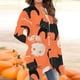 thumbnail image 4 of Blusa de manga larga para mujer, informal, con estampado de Halloween, estilo cárdigan Fridja hkj2724, 4 of 6