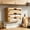 Beige-c, variant on Surpdew Wrap Organizer Dispenser with Cutter, Foil and Plastic Wrap Organizer Fits 12" Rolls, Plastic Wrap, Aluminum Foil, Wax Paper, Saran Wrap, Cling Wrap Holder for Kitchen Storage, Mountable