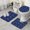 Blue Sun Moon, variant on Beige Gothic Skull Pumpkin Rose Pattern Bathroom Rugs Sets 3 Piece,Toilet Cover Set,Absorbent Non Slip Bathroom Mats Sets with U-Shaped Contour Rug Toilet Rug Set