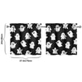 thumbnail image 4 of Set of 2 Halloween Tier Curtains with Ghost and Pumpkin Artwork, Gothic Semi-Sheer Kitchen Window Treatment Panels 27.5x24in(70x60cm) Kitchen Curtains, 4 of 4