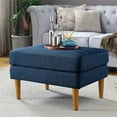 thumbnail image 3 of Convenience Concepts Designs4Comfort Marlow Ottoman Mi-Siècle Bleu Tissu, 3 of 3