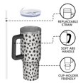 thumbnail image 4 of 40oz Tumbler with Handle and Straw, Vacuum Insulated Stainless Steel Travel Mug, Fits Car Cup Holder, Animal Print, 4 of 6