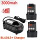 thumbnail image 1 of 10.8v 12v3000mAh Reemplazo de Iones de Litio 2 Paquetes de Batería + Juego de Cargador Compatible con Batería Makita BL1013 Makita BL1014 194550-6 194551-4 195332-9, 1 of 10
