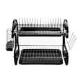 thumbnail image 3 of Dish Drying Rack and Drain Board Set with Removable Utensil Holder 6 Cup Hangers for Kitchen Counter, 3 of 7