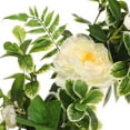 thumbnail image 2 of Puleo International 24" Artificial Camellia,Peony Floral Spring Wreath With Green Leaves, 2 of 5