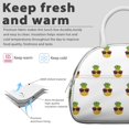 thumbnail image 3 of Pineapple Lover Lunch Bag Women – Cute Fruit Print Lunch Box with Leakproof Lining, Reusable Thermal Tote for Work, Picnic, Fitness, School or Hawaiian Summer Vibes, 3 of 6