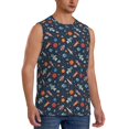 thumbnail image 2 of Kdxio Spaceships And Stars In Outer Space for Men's Muscle T-shirt,Sleeveless for Workout Running Athletic Gym Lounge Casual, 2 of 5