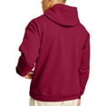 thumbnail image 2 of Hanes Mens EcoSmart Fleece Hoodie, S, Cardinal, 2 of 4