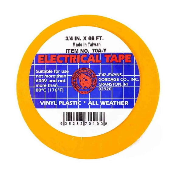 Golberg 2 Pack PVC Vinyl Electrical Tape - Home Improvement - 19mm X 20 M / Roll – 9 Color Option