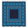 thumbnail image 3 of Ambesonne Greek Shower Curtain, Intricate Floral Fret Themed, 69"Wx75"L, Dark Blue and Blue, 3 of 3